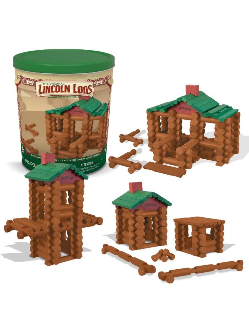 Classic Lincoln Logs 100th Anniversary Set - Timeless Building Toy for Kids